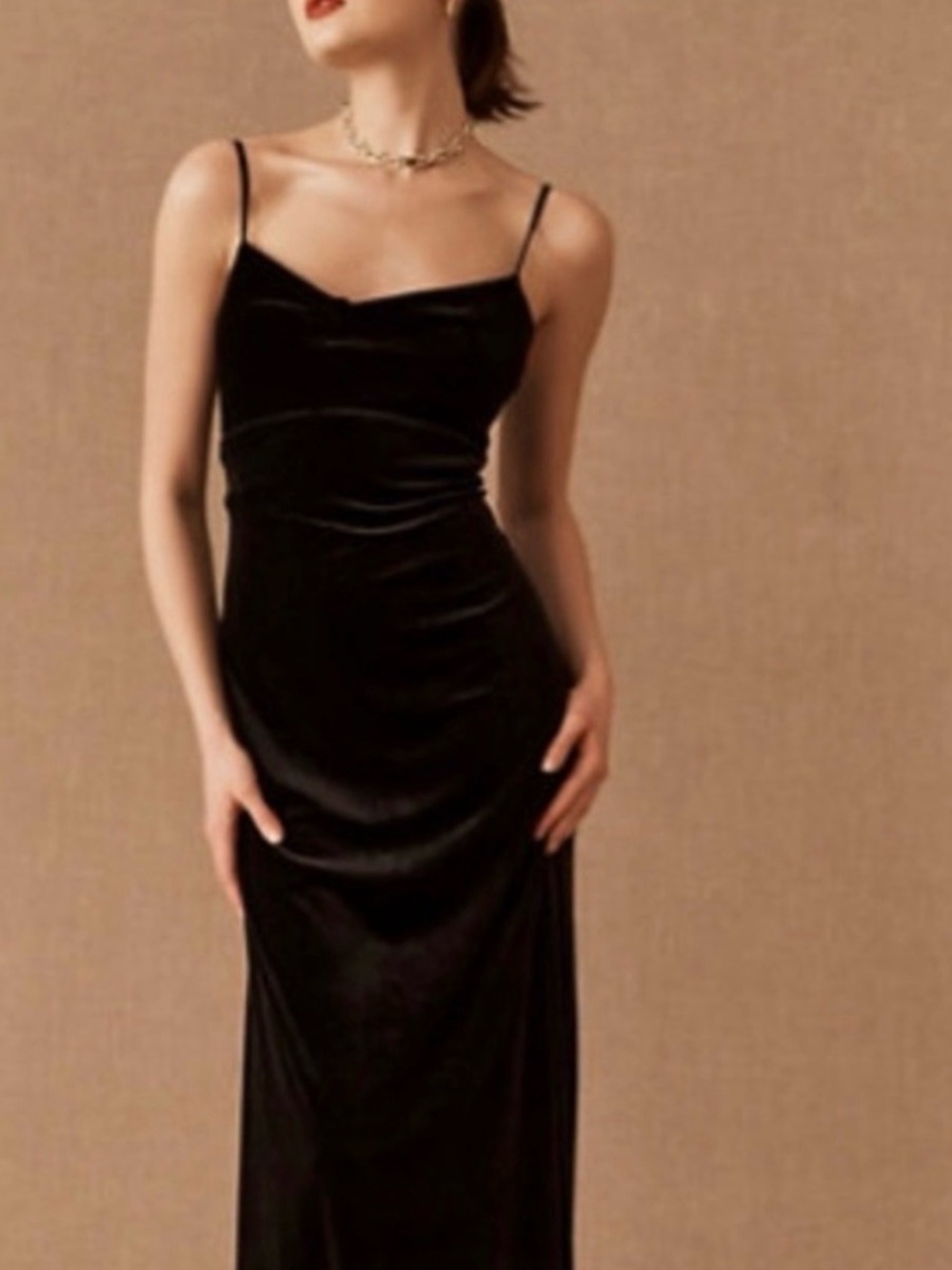 Jenny Yoo Sammi Dress in Black Velvet